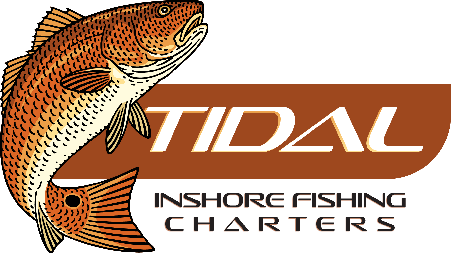 Tidal, Myrtle Beach, Inshore Fishing Charters, Full Logo
